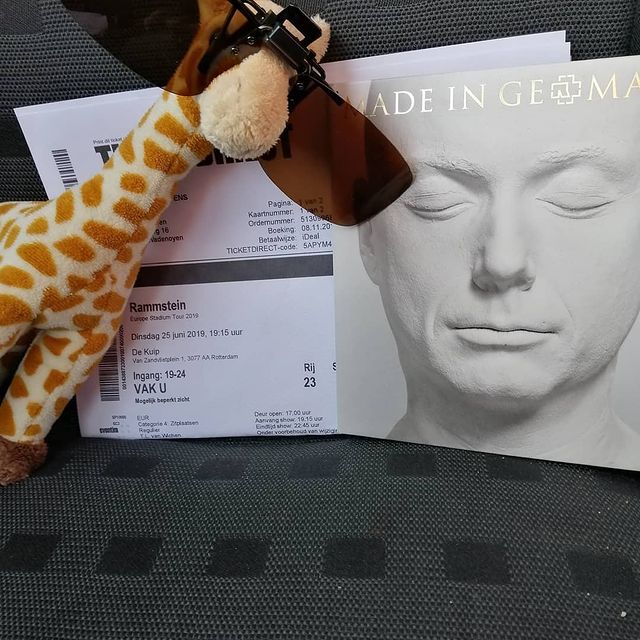 Spot the Giraffe enjoying Rammstein